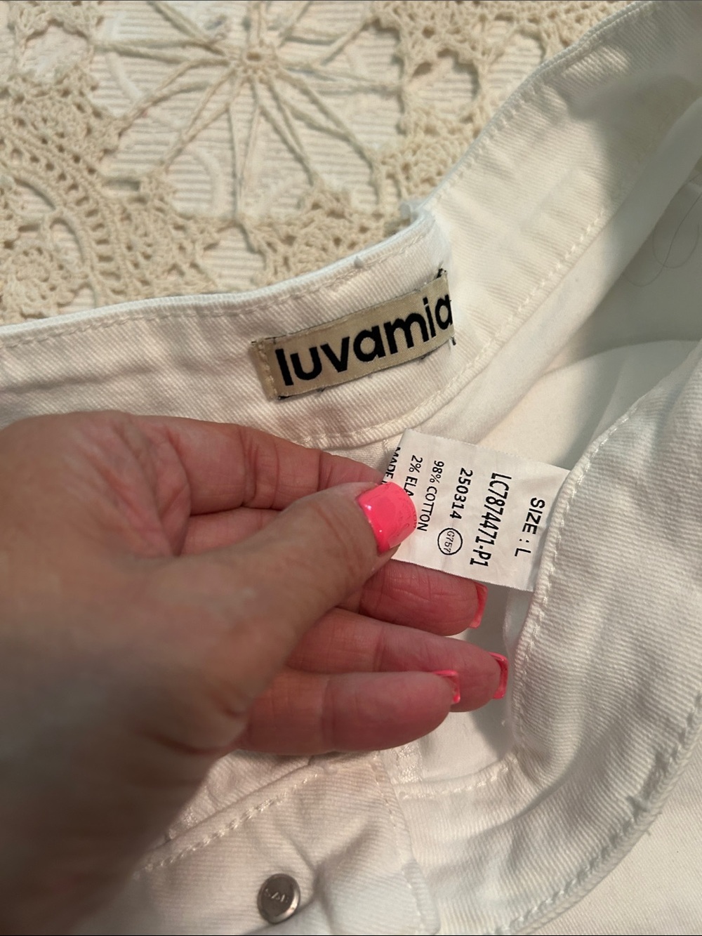 Luvamia White wide leg jeans